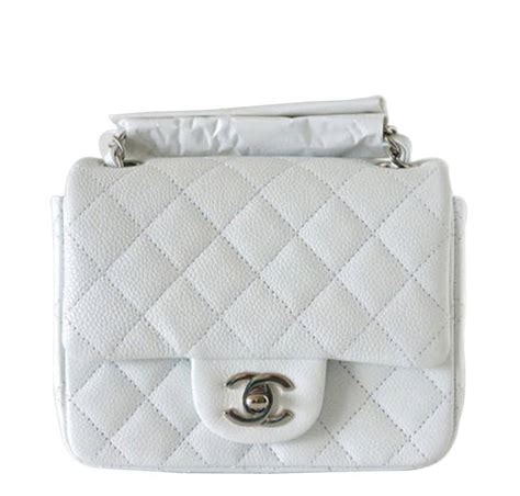 chanel square mini white|Chanel classic mini flap price.